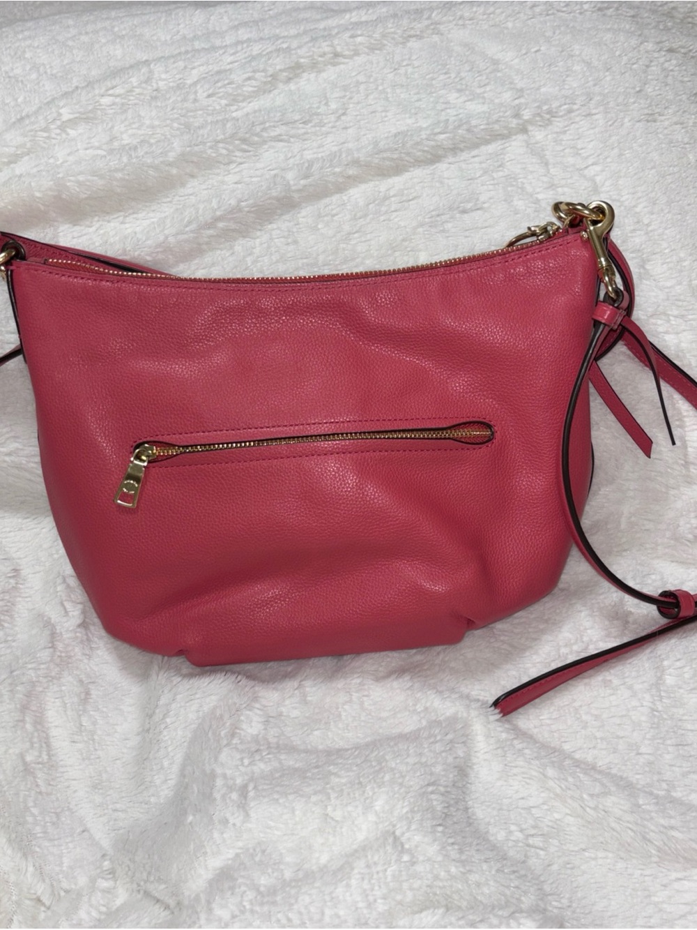 Coach Rose Pink Pebbled Leather Shoulder Bag with Wallet - Picture 7 of 16